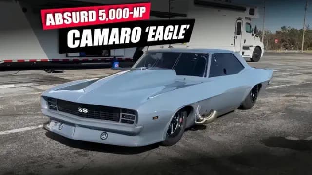 Ridiculous 5,000-HP Camaro 'Eagle' Competes on Narrow Tires in Pro 275 Preparation