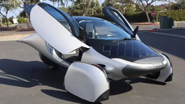 A new solar-powered electric vehicle can travel 40 miles each day by harnessing solar energy, boasting 50% greater efficiency compared to a Tesla.